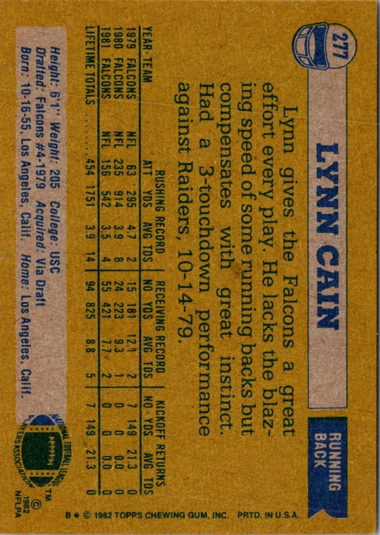 1982 Topps Lynn Cain