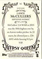 2016 Topps Gypsy Queen Lance McCullers #92