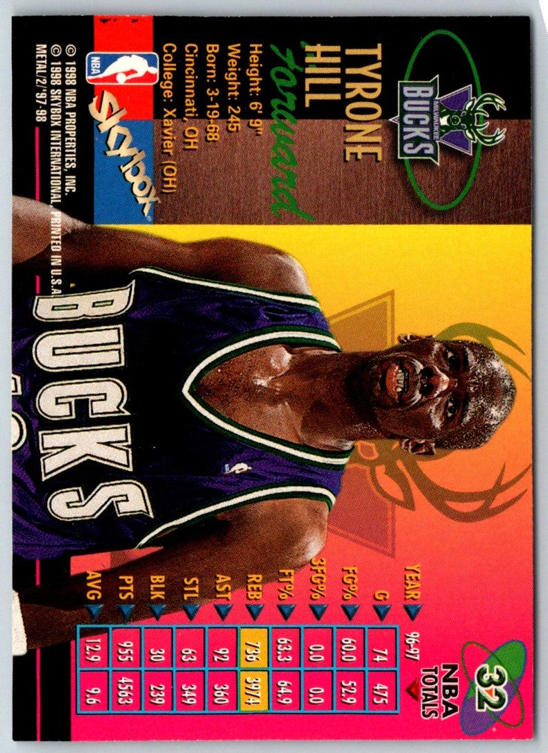 1997 SkyBox Premium Tyrone Hill