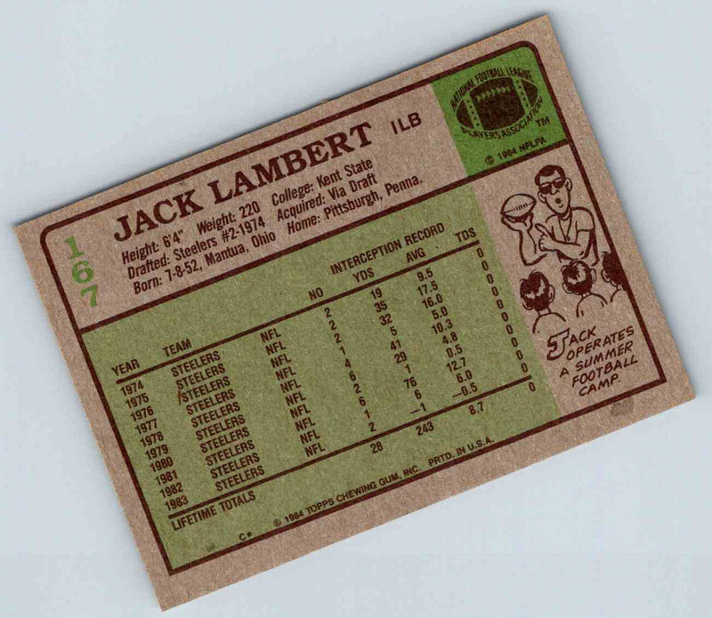 1985 Topps Jack Lambert