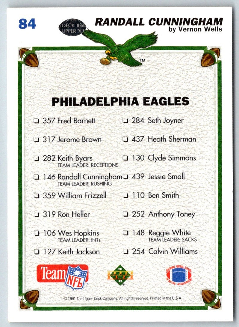 1991 Upper Deck Philadelphia Eagles