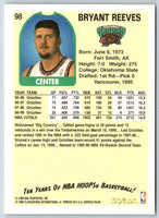 1999 Hoops Decade Bryant Reeves #98