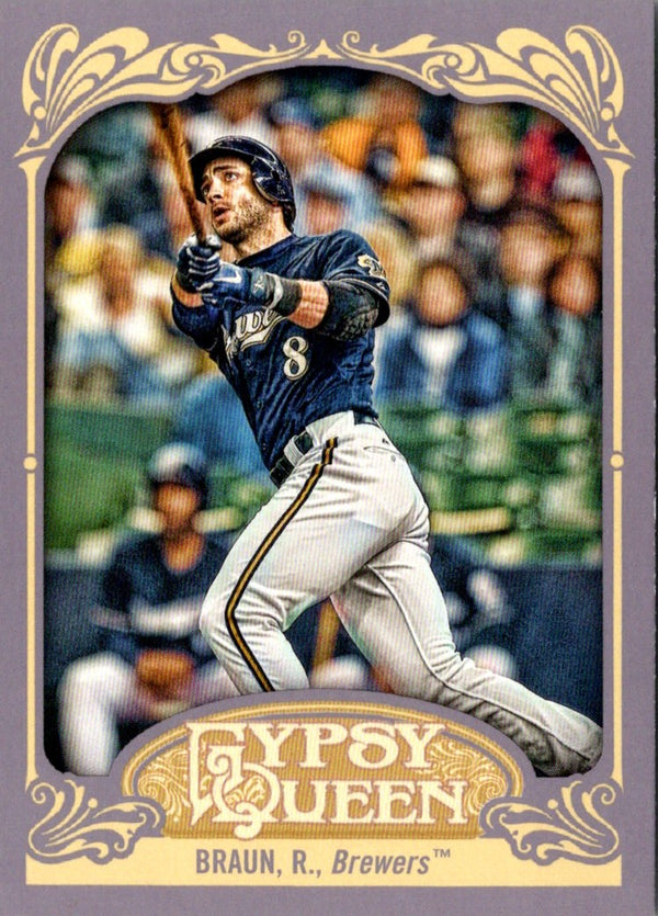 2012 Topps Gypsy Queen Framed Gold Ryan Braun #80