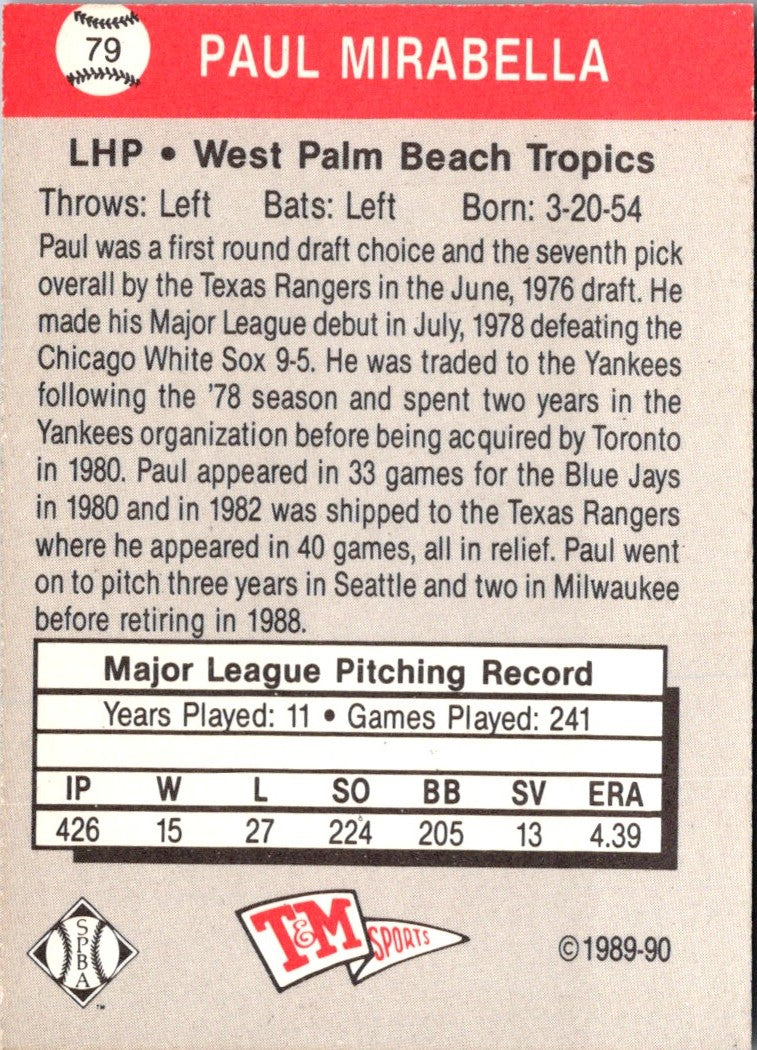 1989 T&M Senior League Paul Mirabella