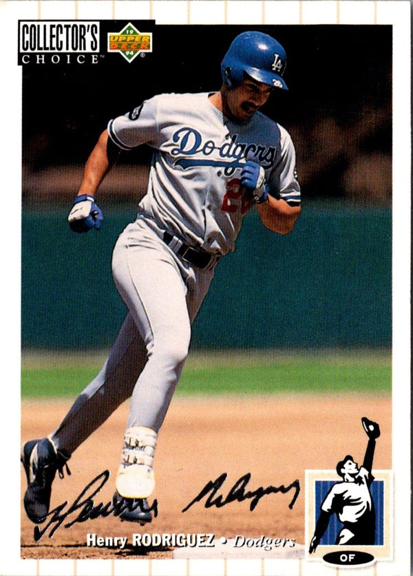 1994 Collector's Choice Henry Rodriguez #596 Silver Signature