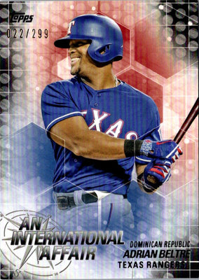 2018 Topps Update An International Affair Black Adrian Beltre #IA-14 022/299