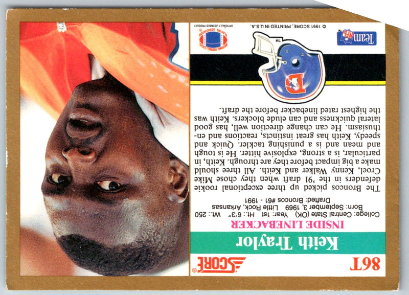 1991 Score Supplemental Keith Traylor