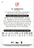 2013 Finest CC Sabathia #6