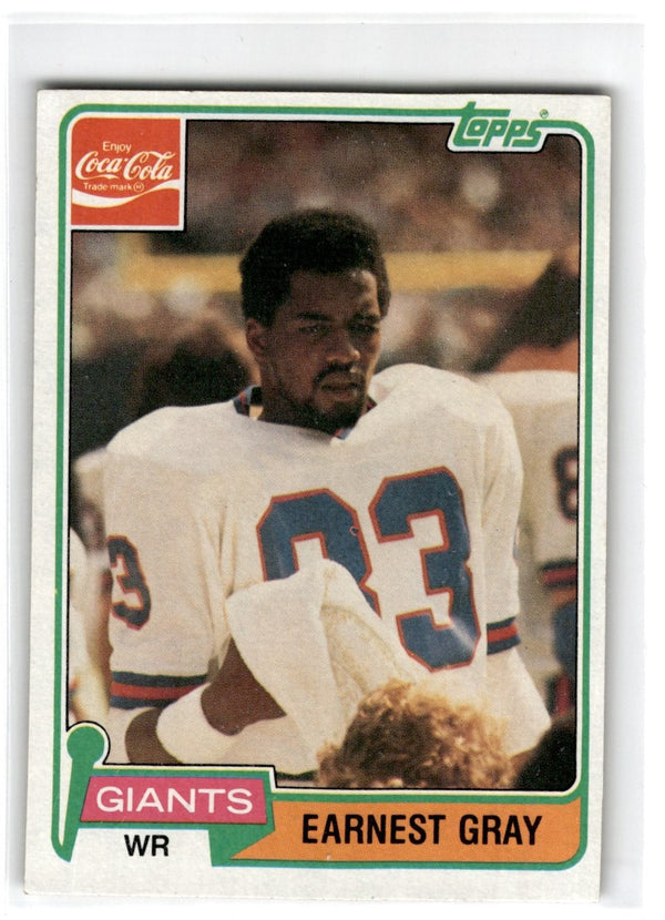 1981 Topps Coca-Cola New York Giants Earnest Gray #4