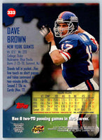 1997 Topps Stadium Club Football Dave Brown #333