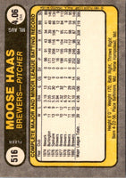 1981 Fleer Moose Haas #516