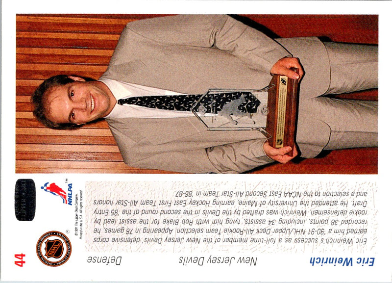 1991 upper deck Eric Weinrich