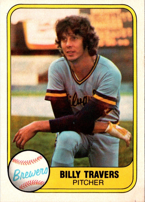 1981 Fleer Billy Travers #514B