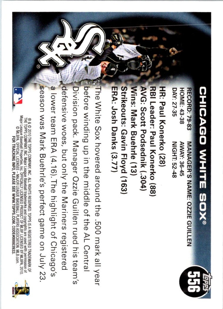 2010 Topps Chicago White Sox