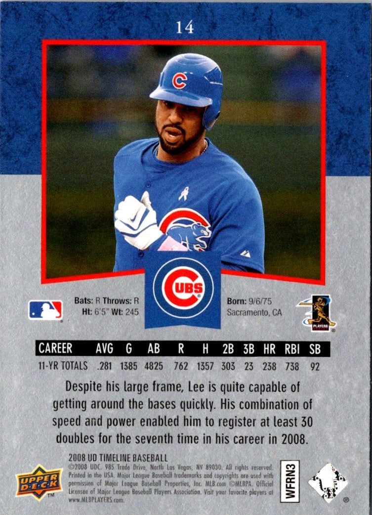 2008 Upper Deck Timeline Derrek Lee