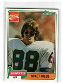 1981 Topps Coca-Cola New York Giants Mike Friede