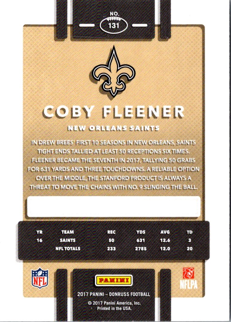 2017 Donruss Coby Fleener