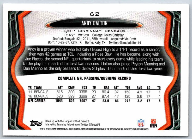 2013 Topps Andy Dalton