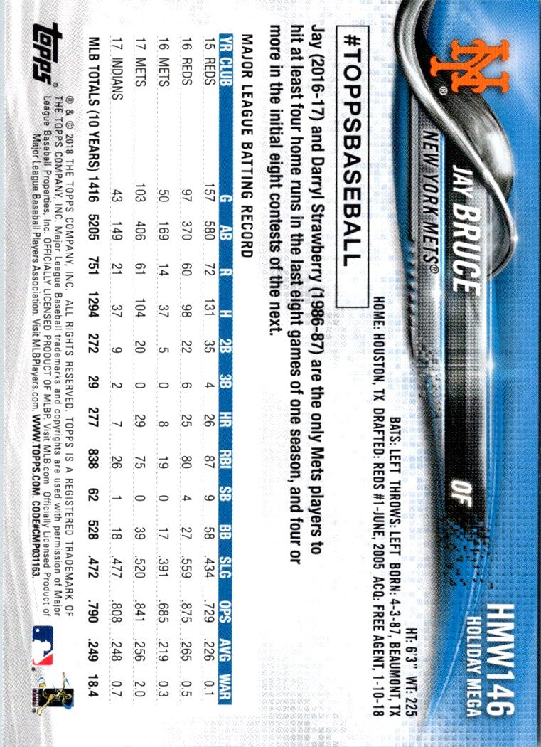 2018 Topps Holiday Jay Bruce