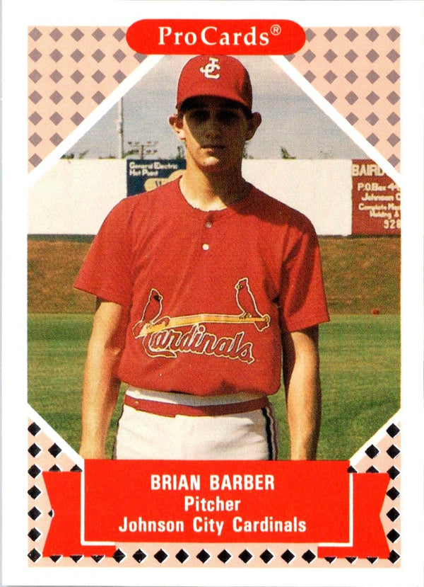 1991 ProCards Tomorrow's Heroes Brian Barber #324