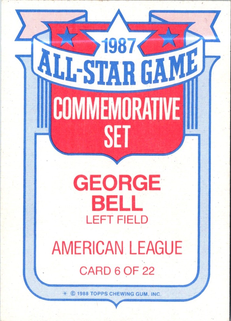 1988 Topps Glossy All-Stars George Bell