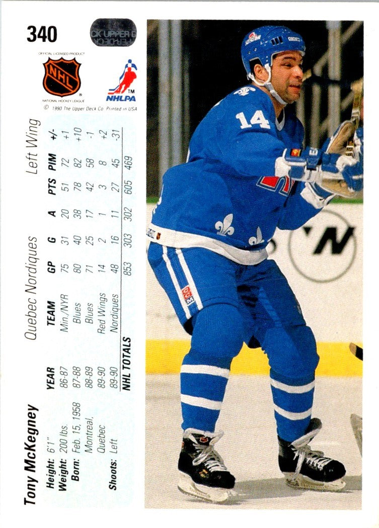 1990 Upper Deck Tony McKegney