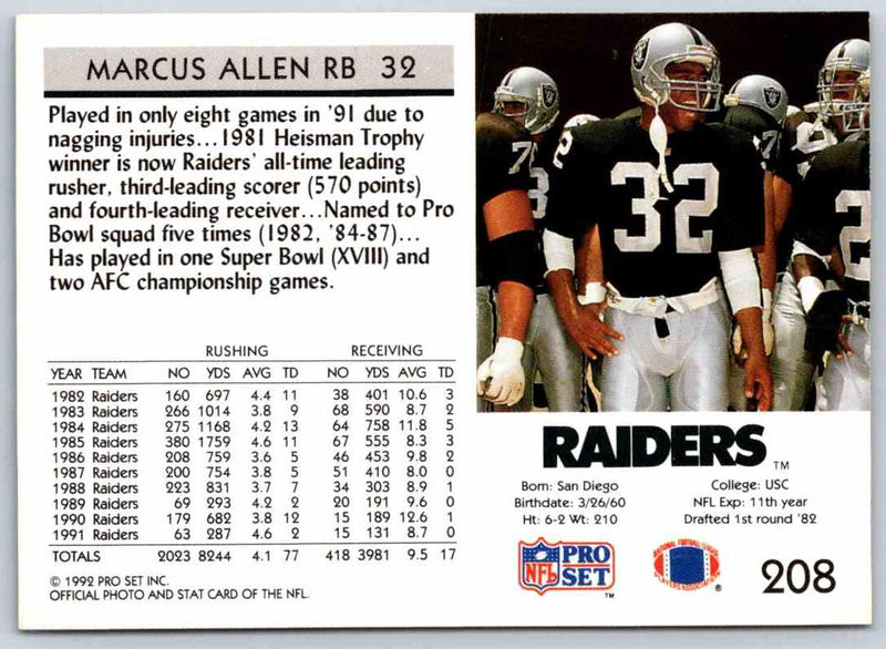 1992 Proset Marcus Allen