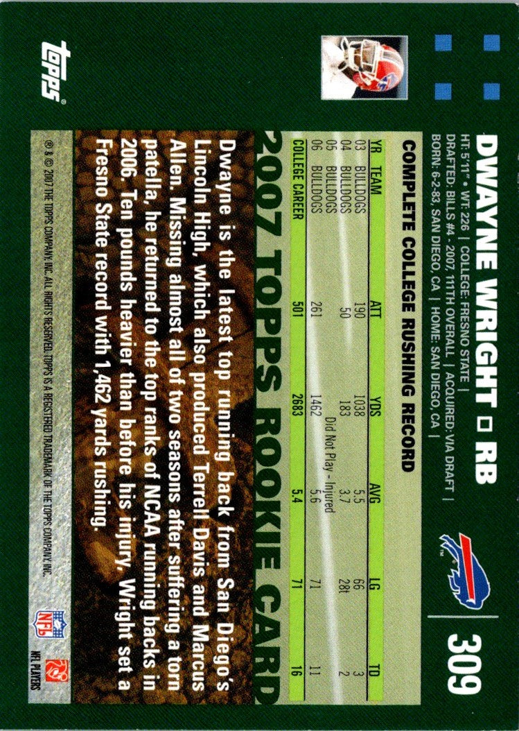 2007 Topps Dwayne Wright