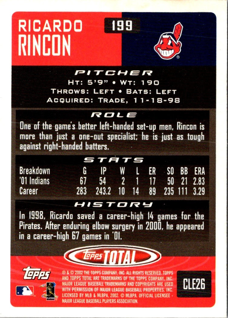 2002 Topps Total Ricardo Rincon