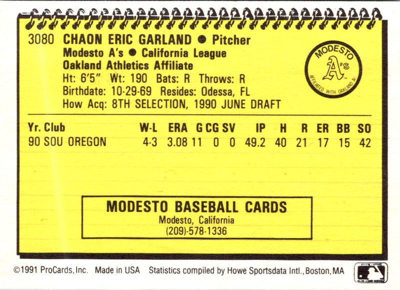 1991 ProCards Chaon Garland