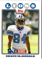 2008 Topps Kickoff Shaun McDonald #85