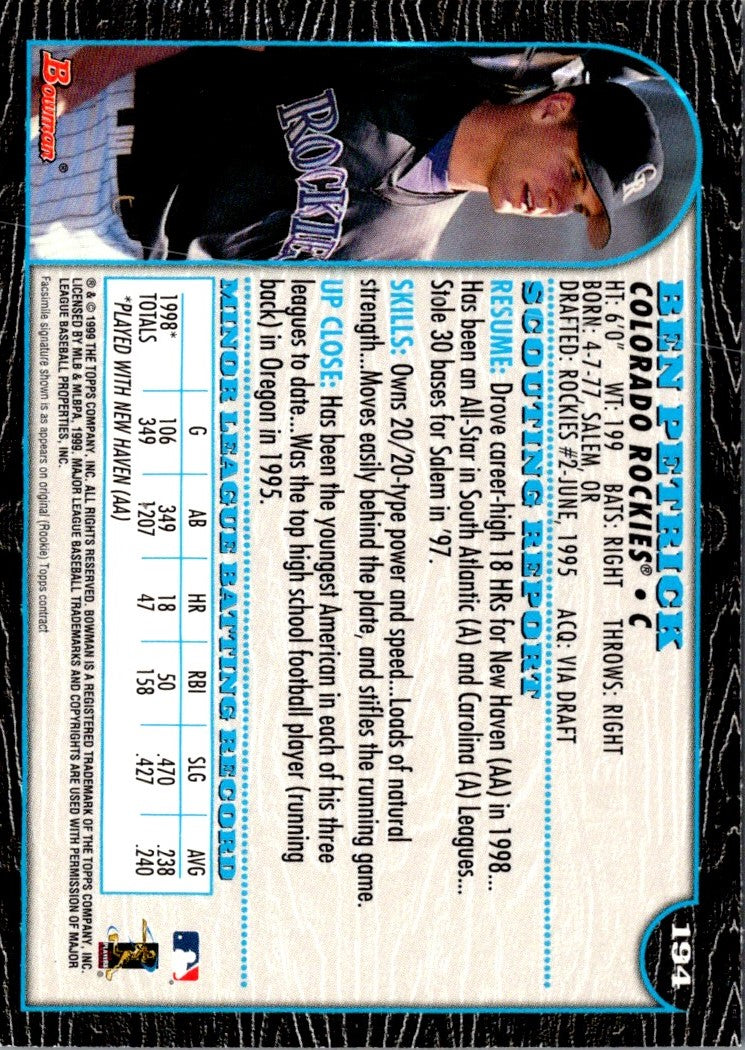 1999 Bowman Ben Petrick