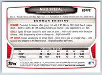 2014 Bowman Niko Spezial #BDPP97
