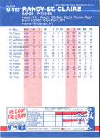 1987 Fleer Update Glossy Randy St. Claire #U-113
