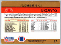 1990 Proset Felix Wright #17