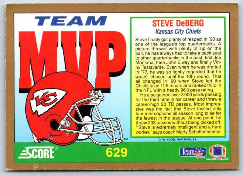 1991 Score Steve DeBerg