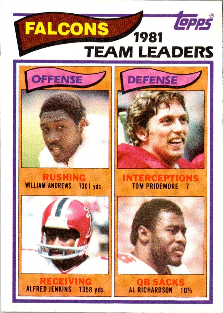 1982 Topps William Andrews/Tom Pridemore/Alfred Jenkins/Al Richardson