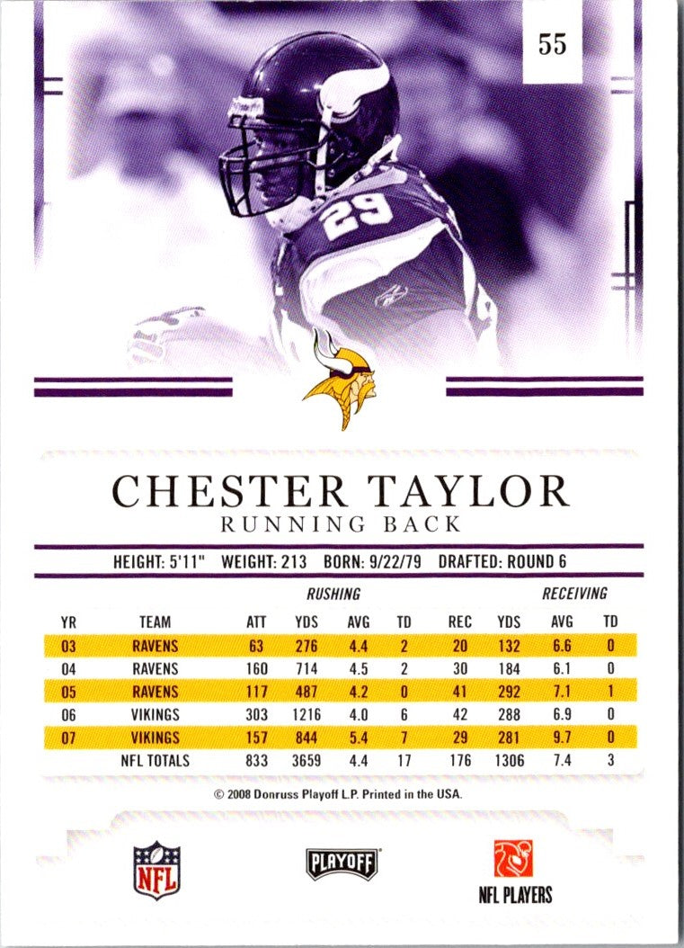 2008 Playoff Prestige Chester Taylor