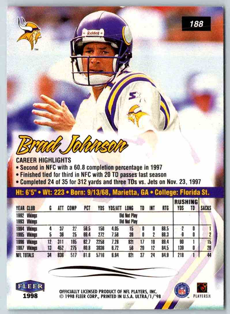 1991 Fleer Ultra Brad Johnson