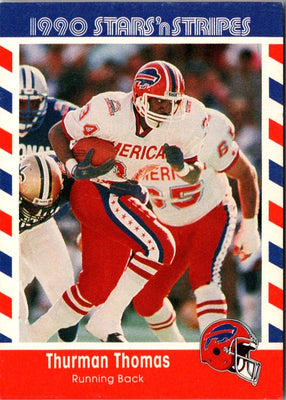 1990 Asher Candy Stars 'n Stripes Thurman Thomas #12