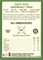 2003 Fleer Tradition Update Randy Winn #41