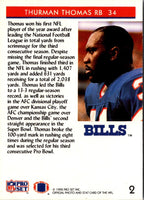 1992 Pro Set Thurman Thomas #2