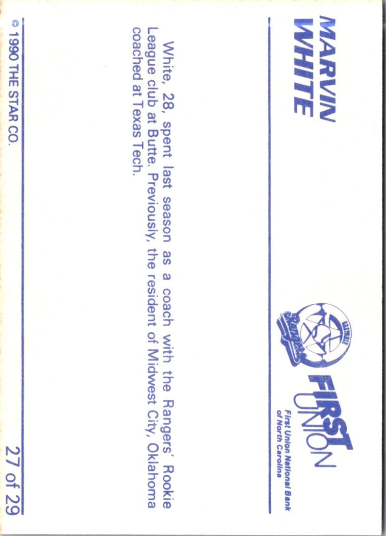 1990 Star Gastonia Rangers Marvin White