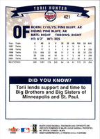 2002 Fleer Torii Hunter #421
