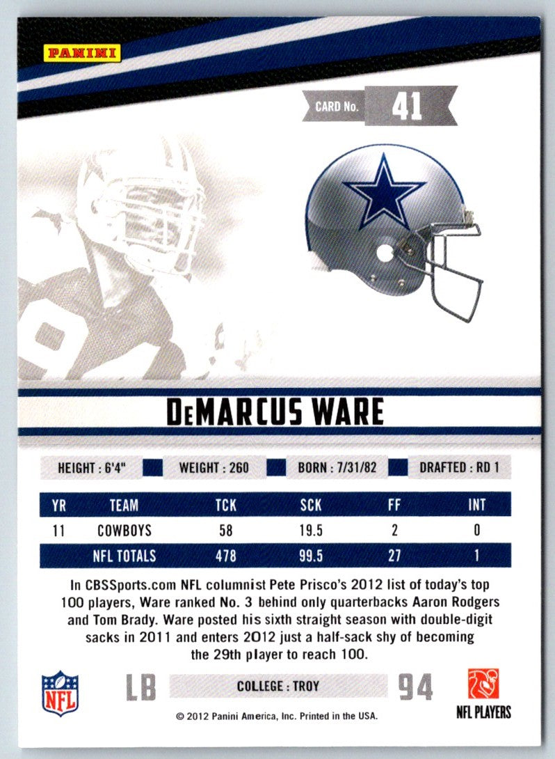 2012 Panini Rookies & Stars DeMarcus Ware