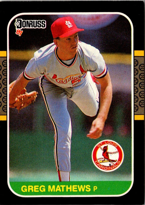 1987 Donruss Greg Mathews #208 Rookie