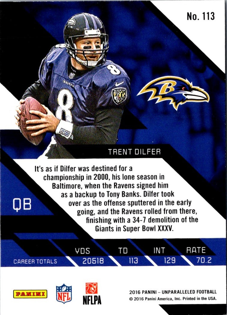 2016 Panini Unparalleled Trent Dilfer