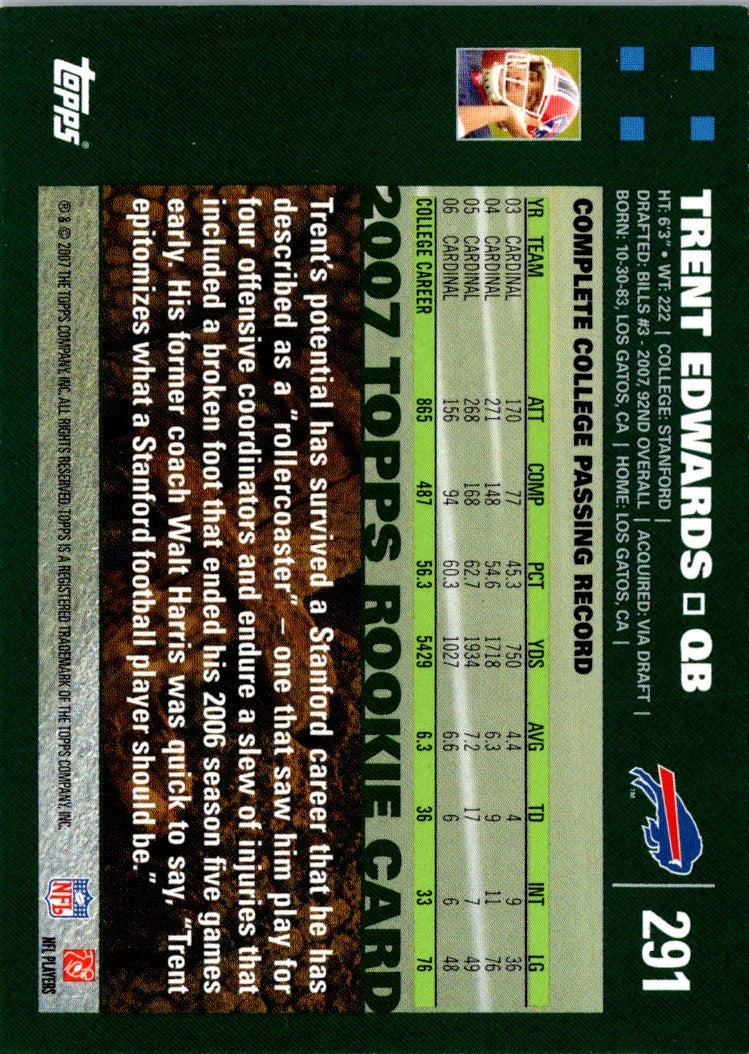 2007 Topps Trent Edwards