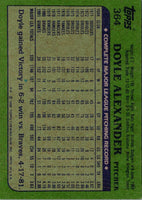 1982 Topps Doyle Alexander #364