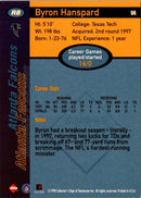 1998 Collector's Edge First Place 50-Point Byron Hanspard
